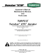 TURFCO 85540 Operator And  Maintenance Manual preview