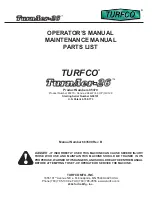 Preview for 1 page of TURFCO TurnAer-26 Operator'S Manual, Maintenance Manual, Parts List