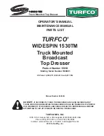 TURFCO WIDESPIN 1530TM Manual preview