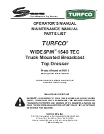 Предварительный просмотр 1 страницы TURFCO WIDESPIN 1540 TEC Operator'S Manual