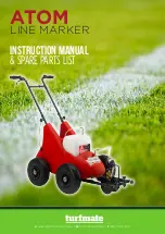 Turfmate ATOM Instruction Manual / Spare Parts List preview
