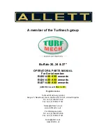 Preview for 1 page of Turfmech Buffalo 20 Operator'S & Parts Manual