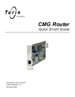 Turin Networks CMG Router Quick Start Manual preview