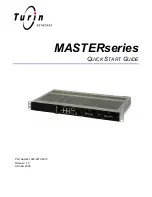 Turin Networks MASTER series Quick Start Manual preview