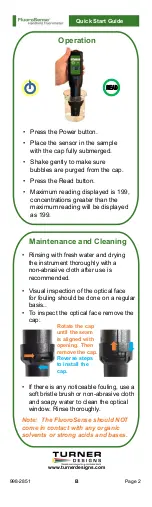 Preview for 2 page of Turner Designs FluoroSense Quick Start Manual