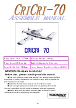 Preview for 1 page of Turnigy CriCri-70 Assembly Manual