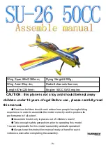 Turnigy SU-25 50CC Assemble Manual preview