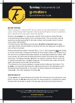 Preview for 2 page of Turnkey g-meter+ Quick Reference Manual