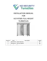 Turnstiles HZ-FHTS05 Installation Manual preview