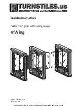 Turnstiles mWing Operating Instructions Manual предпросмотр