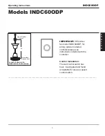 Preview for 3 page of TURNTIDE VES-Artex INDC60ODP Operating Instructions Manual