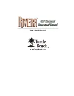 Preview for 1 page of Turtle Beach 5.1 Channel Surround Sound Riviera User Manual