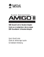 Turtle Beach Audio Advantage Amigo II Quick Start Manual preview