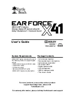 Предварительный просмотр 1 страницы Turtle Beach Ear Force X41 User Manual