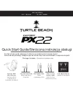 Turtle Beach EarForce PX22 Quick Start Manual предпросмотр