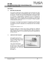 Preview for 3 page of Tusa PLATINA R-100 Technical Manual