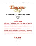 Tuscan Chef GX-CS Owner'S Manual preview