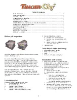 Preview for 2 page of Tuscan Chef GX-CS Owner'S Manual