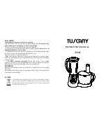 Предварительный просмотр 1 страницы Tuscany TU031 Instruction Manual