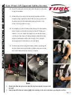 Preview for 3 page of Tusk 5 Point SFI Approved Safety Harness Installation Instructions And Information Manual