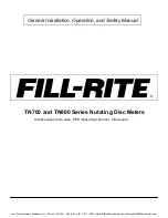 Предварительный просмотр 1 страницы Tuthill FILL-RITE TN700 Series Owners Installation, Operation, And Safety Manual