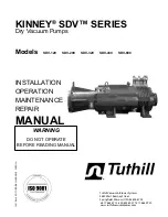 Tuthill KINNEY SDV SDV-120 Installation Operation Maintenance Repair Manual предпросмотр