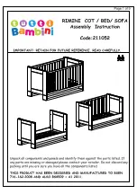 Preview for 2 page of Tutti Bambini 211439 Assembly Instruction Manual