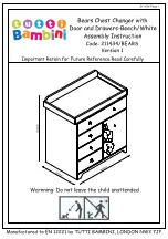 Preview for 2 page of Tutti Bambini BEARS 211434 Assembly Instructions Manual