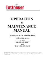 Предварительный просмотр 1 страницы Tuttnauer 2540 ELV Operation & Maintenance Manual