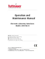 Предварительный просмотр 1 страницы Tuttnauer 2840 ELG-D Operation And Maintenance Manual