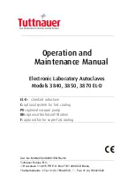 Tuttnauer 3840 EL-D Operation And Maintenance Manual предпросмотр