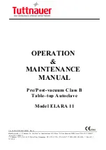 Предварительный просмотр 1 страницы Tuttnauer Elara 11 Operation & Maintenance Manual