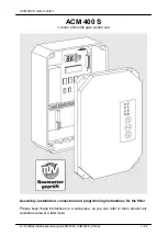 Tuv nord ACM 400 S Assembly, Installation, Connection And Programming Instructions For The Fitter preview