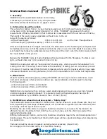 TUV FirstBIKE Instruction Manual предпросмотр