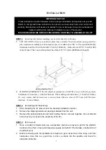 Preview for 9 page of Tuxedo FP14KO-A Assembly & Operation Manual