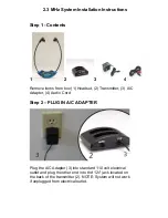 TV Ears Headset System Installation Instructions Manual preview