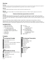 Preview for 2 page of TV Ears TV Ears Professional User Manual