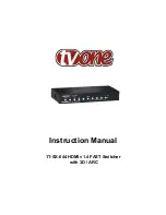 Preview for 1 page of TV One Multimedia Solutions 1T-SX-644 Instruction Manual