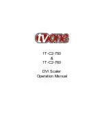 Предварительный просмотр 1 страницы TV One 1T-C2-750 Operation Manual