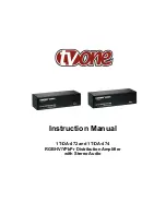 TV One 1T-DA-471 Instruction Manual preview