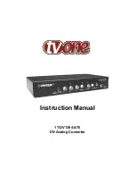 TV One 1T-DV1394-A70 Instruction Manual preview