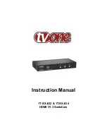 TV One 1T-SX-632 Instruction Manual preview