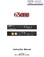 Preview for 1 page of TV One 1T-VS-647 Instruction Manual