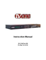 Preview for 1 page of TV One DV-1394 Pro-SDI Instruction Manual