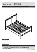 Preview for 1 page of TVILUM Canterbury 5Ft Bed 532/6662 Assembly Instructions Manual