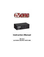 Предварительный просмотр 1 страницы Tvone MX-2522 Instruction Manual