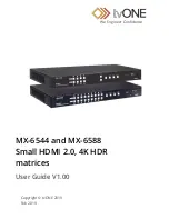 Preview for 1 page of Tvone MX-6544 User Manual