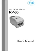 TVS electronics Jus' Bill RP-35 User Manual preview