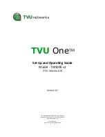 TVU networks One TM1000 v2 Set Up And Operating Manual preview