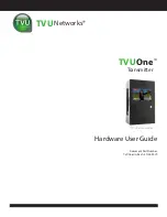 TVU networks TVU One Hardware User'S Manual preview